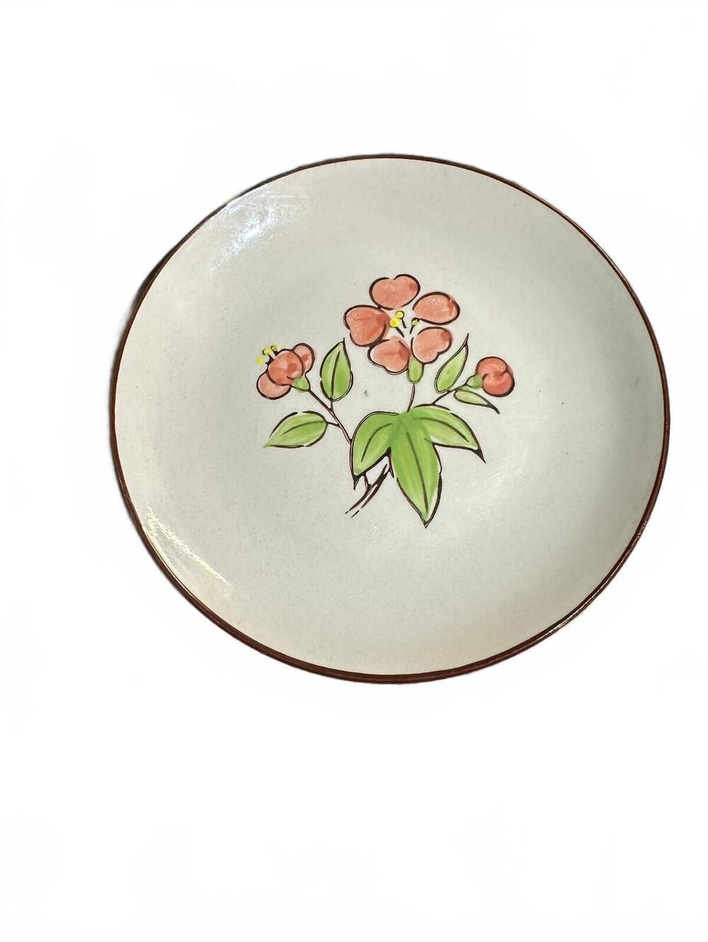 4 Vintage I. Magnin Korea Floral Dessert Plates 6.75"